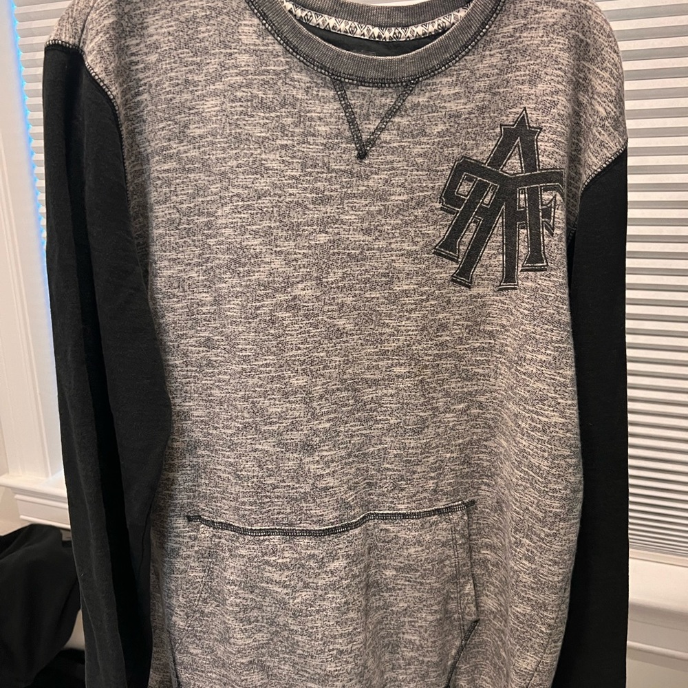 Always Push Forward Logo sweatshirt Grey raglan style 100% cotton Large
